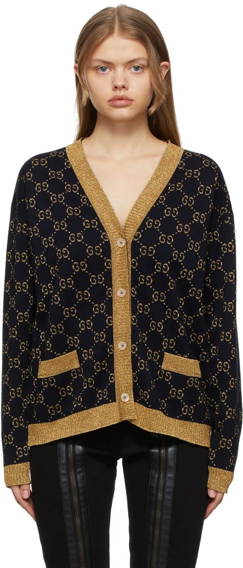 gucci navy cardigan